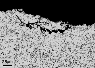 SEM image of metallic fracture surface used in FMEA analysis